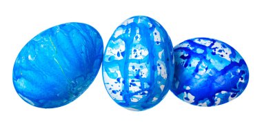 Renkli Paskalya Yumurtası beyazda izole