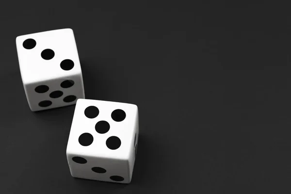 Casino Dices Black Background — Stock Photo, Image