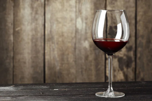 Glass Wine Wooden Table — Stock Photo, Image