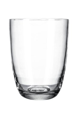 Beyaz arkaplanda Boş Su Kadehi