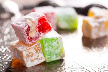 Türk lokumu yakın çekim