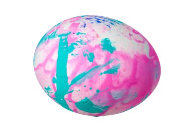 Renkli Paskalya Yumurtası beyazda izole