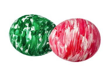 Renkli Paskalya Yumurtası beyazda izole