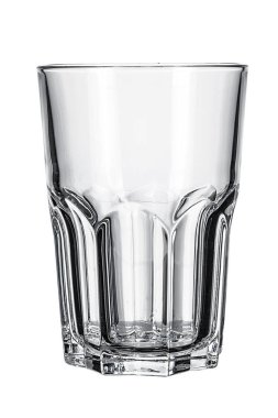 Beyaz arkaplanda Boş Su Kadehi