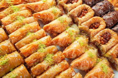 Türk tatlısı baklava yakın çekim