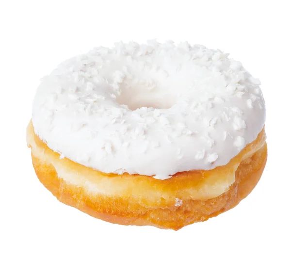Ντόνατ Απομονωμένο Λευκό Φόντο — Φωτογραφία Αρχείου