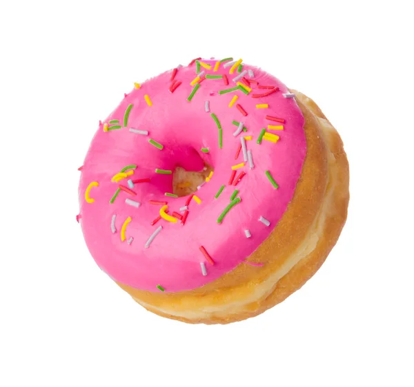 Donut Geïsoleerd Witte Achtergrond — Stockfoto