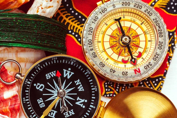 Time Travel Idea Tourism Compass — Stock Photo, Image
