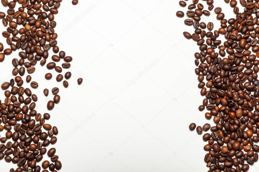 Coffee beans. Isolated on a white background