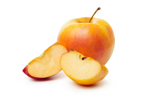 Яблоки Белом Фоне — стоковое фото