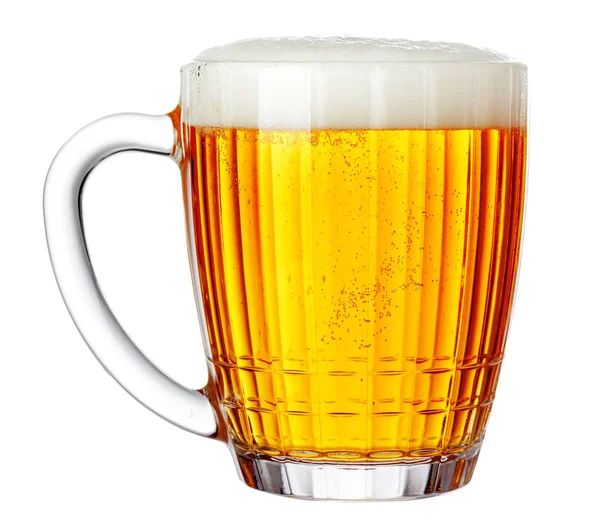 白い背景に隔離されたビールのマグカップ — ストック写真