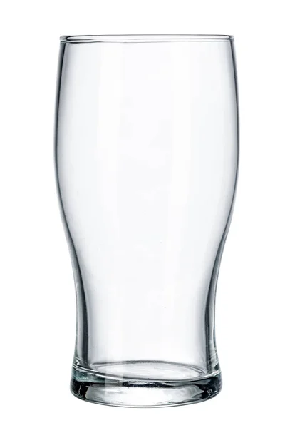 Bicchiere Birra Vuoto Isolato Sfondo Bianco — Foto Stock