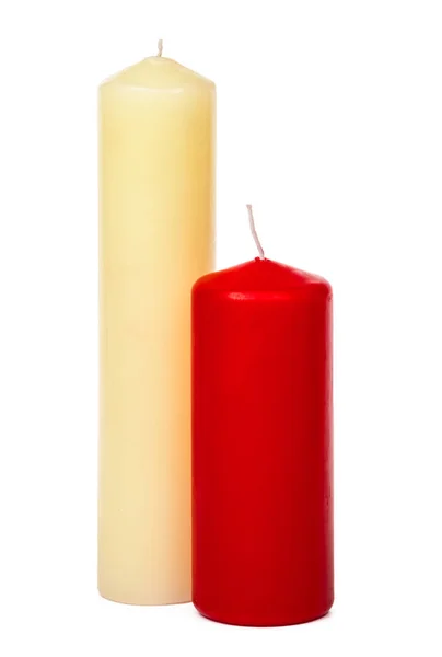 Κερί Χρώματος Κερί Απομονώνονται Λευκό Φόντο Από Κοντά — Φωτογραφία Αρχείου