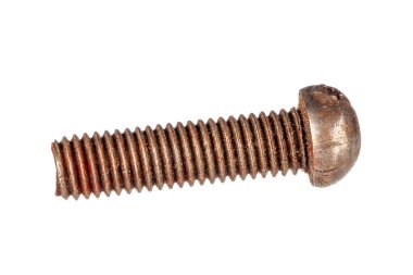 Metal cıvata beyaz arkaplanda izole edildi