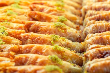 Türk tatlısı baklava yakın çekim