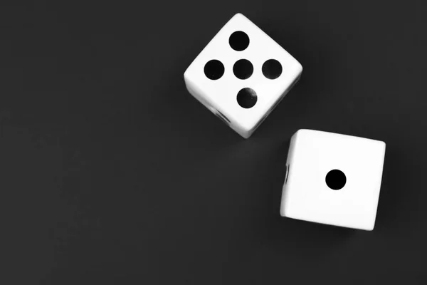 Casino Dices Black Background — Stock Photo, Image