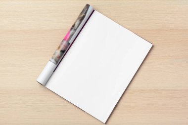 Model dergi ya da katalog. Boş sayfa.