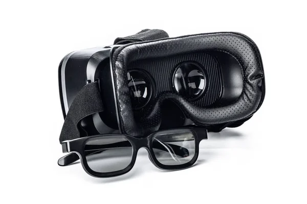 Óculos Realidade Virtual Fundo Branco — Fotografia de Stock