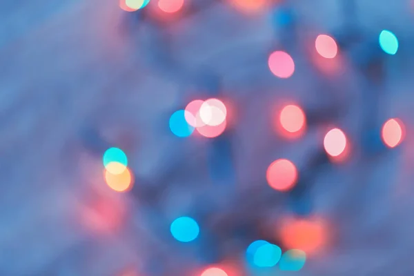 Luzes Natal Bokeh Perto — Fotografia de Stock