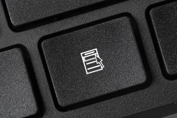 Black Laptop Keyboard Close — Stock Photo, Image