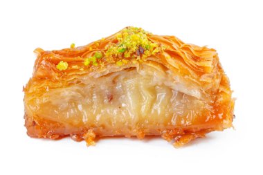 Türk Ramazan Tatlısı Baklava beyazı izole etti