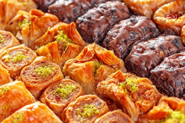 Türkisches Dessert Baklava Aus Nächster Nähe — Stockfoto