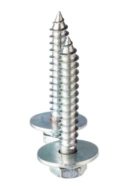 Metal vida beyaz arka planda izole