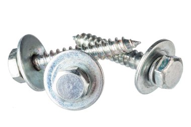 Metal vida beyaz arka planda izole