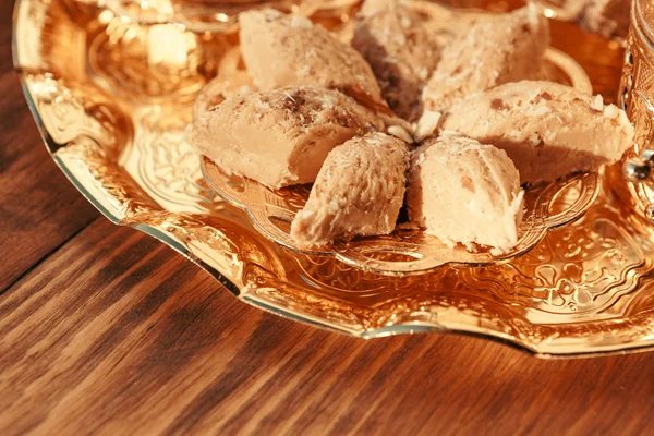 Söta Halva Efterrätter — Stockfoto