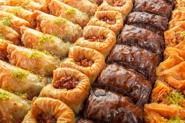 Makanan Penutup Turki Baklava Menutup — Stok Foto