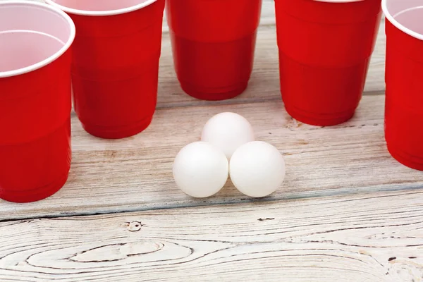 Cups Game Beer Pong Table — Stock Photo, Image