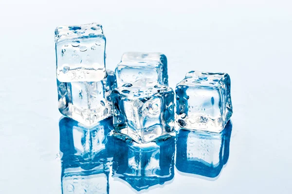 Ice Cubes White Background — Stock Photo, Image