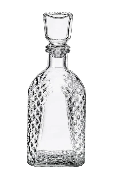 Carafe Verre Cristal Isolée Sur Blanc — Photo