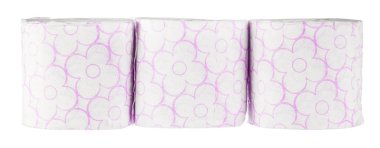 tuvalet kağıdı beyaz arkaplanda izole edildi