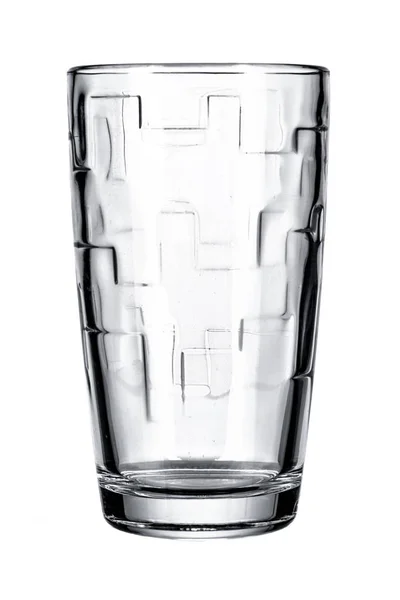 Leeres Wasserglas Auf Weißem Hintergrund — Stockfoto