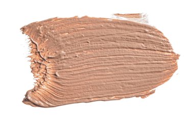 Krem bazlı lekeler beyaza izole edilmiş.