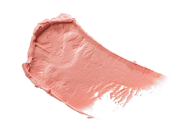白を基調としたピンクの口紅の汚れ — ストック写真