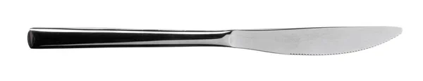 Silbernes Messerbesteck isoliert auf weißem Hintergrund — Stockfoto