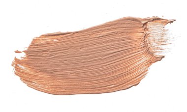 Krem bazlı lekeler beyaza izole edilmiş.