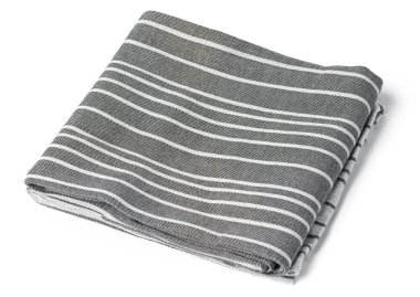 Mutfak havlusu beyaz arkaplanda izole edildi, kapat