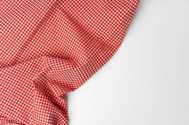 Mutfak örtüsü beyaz arkaplanda izole edildi, kapat