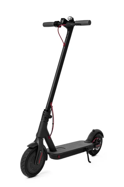 Nuevo scooter eléctrico negro aislado en blanco —  Fotos de Stock