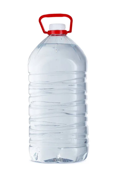 Большая пластиковая бутылка воды, изолированная на белом — стоковое фото