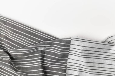 Mutfak örtüsü beyaz arkaplanda izole edildi, kapat