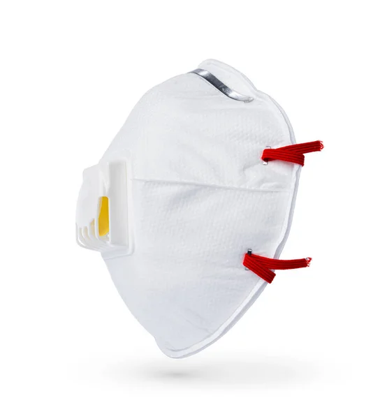 Медицинская защитная маска на белом фоне — стоковое фото