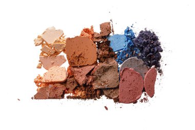 Beyaz arkaplana dağılmış göz farı örneği örneği