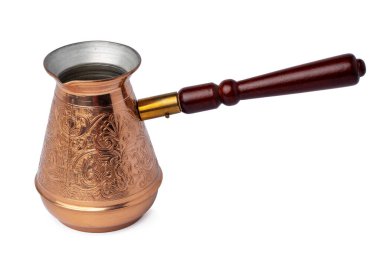 Sapı beyaz üzerinde izole bakır Türk