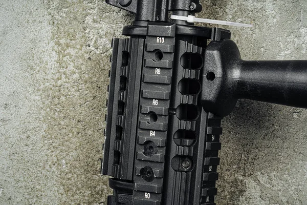 Rysk automatgevär Ak-47 närbild, militärt vapen — Stockfoto