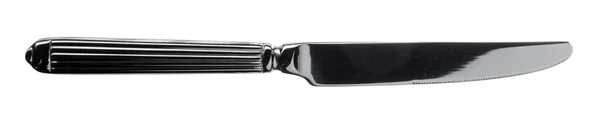 Silbernes Messerbesteck isoliert auf weißem Hintergrund — Stockfoto