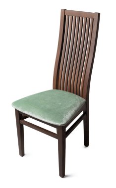 Beyaz arkaplanda izole edilmiş klasik retro sandalye